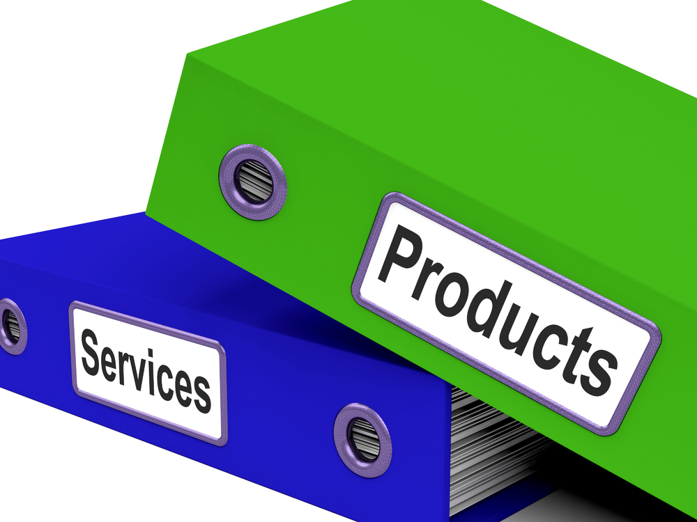 显示销售和零售的产品和服务文件产品和服务文件显示销售和零售